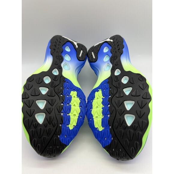 Puma Men's Vibrant Blue and Neon Green Athletic Shoes - Picture 4 of 12